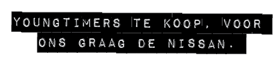 youngtimers te koop, voor ons graag de nissan. 