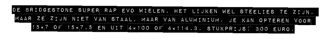 de Bridgestone Super RAP Evo wielen, het lijken wel steelies te zijn, maar ze zijn niet van staal, maar van aluminium...