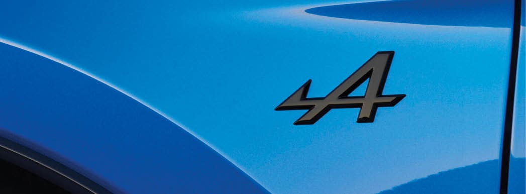 VERSION GTS - D TAIL - LOGO ALPINE NOIR LAT RAL SUR AILE AVANT