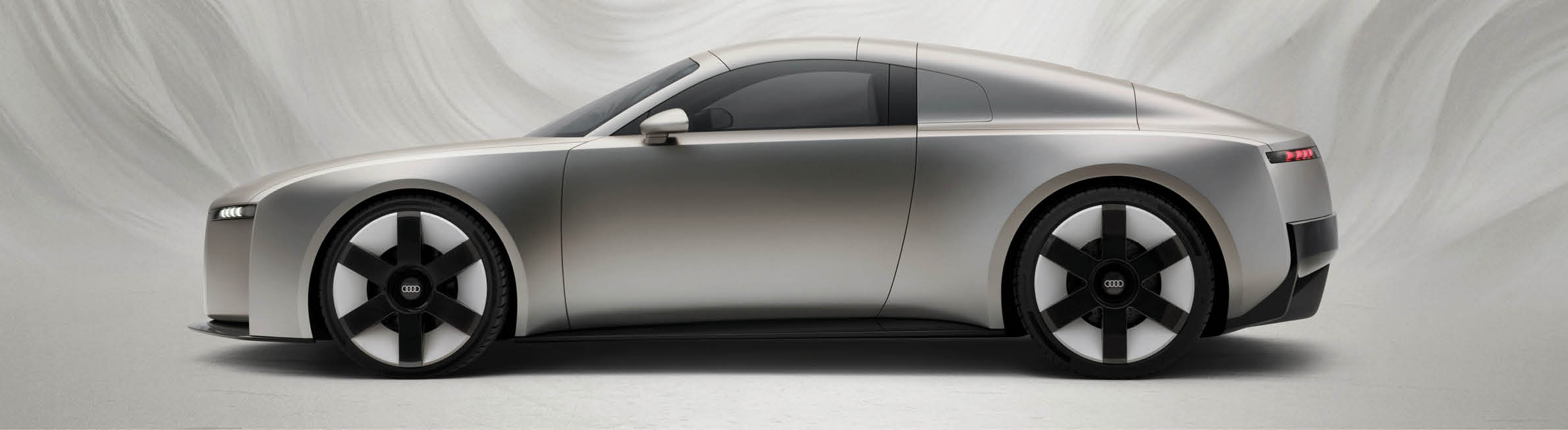 Static studio shot, exterior, side view