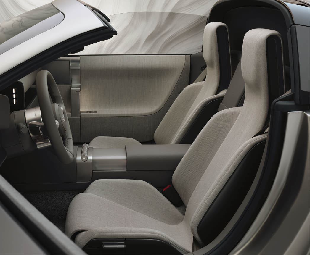 Static studio shot, interior, driver’s seat