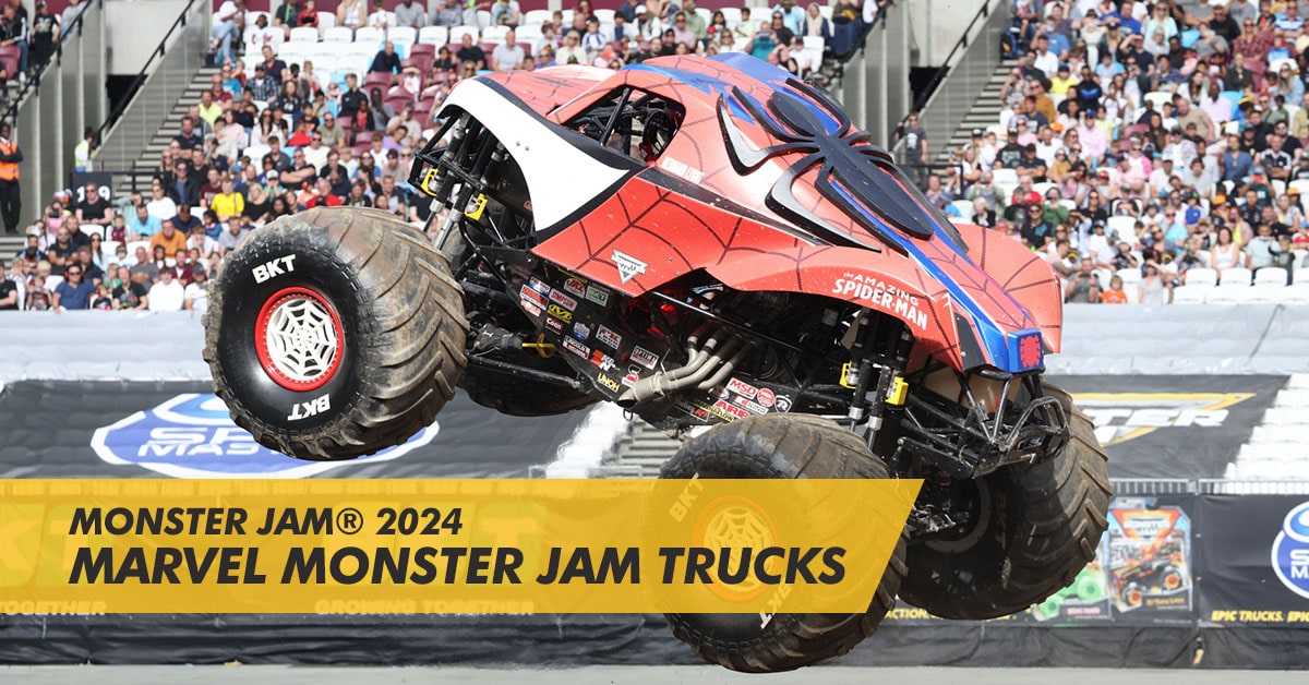 Marvel Monster Jam Trucks tijdens Monster Jam® 2024!
